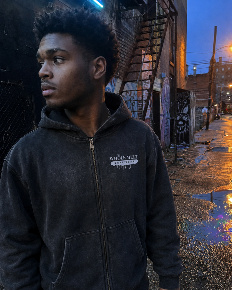 "Whole Melt Extract " Zipper Boxy Fleece Hoodie