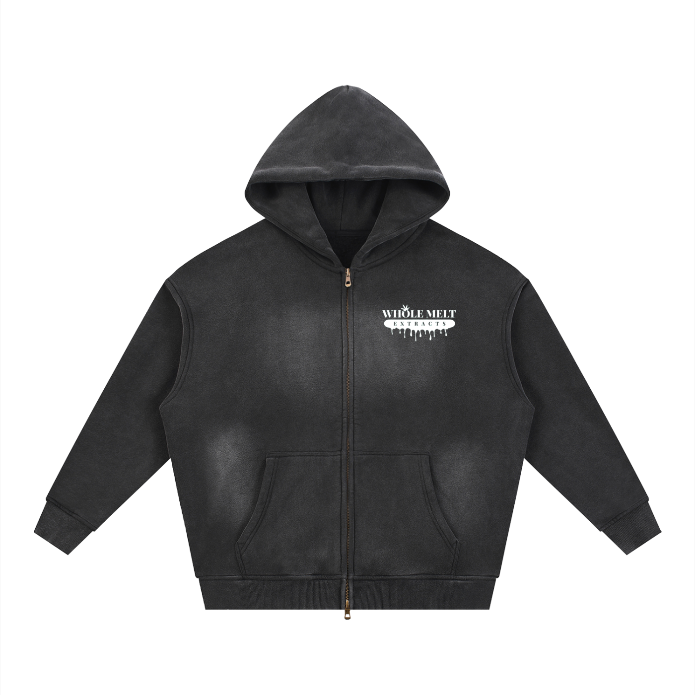 "Whole Melt Extract " Zipper Boxy Fleece Hoodie