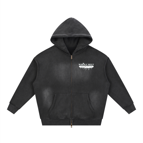 "Whole Melt Extract " Zipper Boxy Fleece Hoodie
