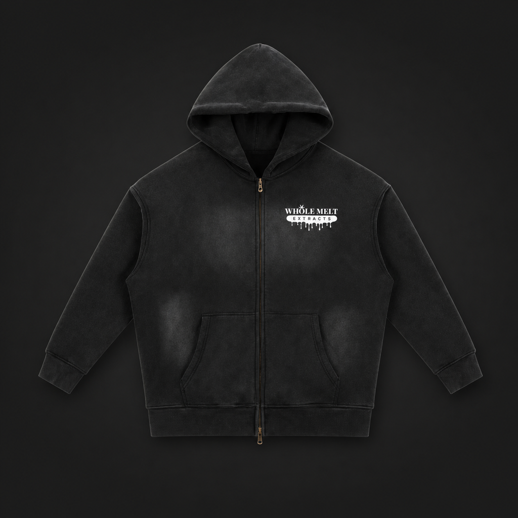 "Whole Melt Extract " Zipper Boxy Fleece Hoodie