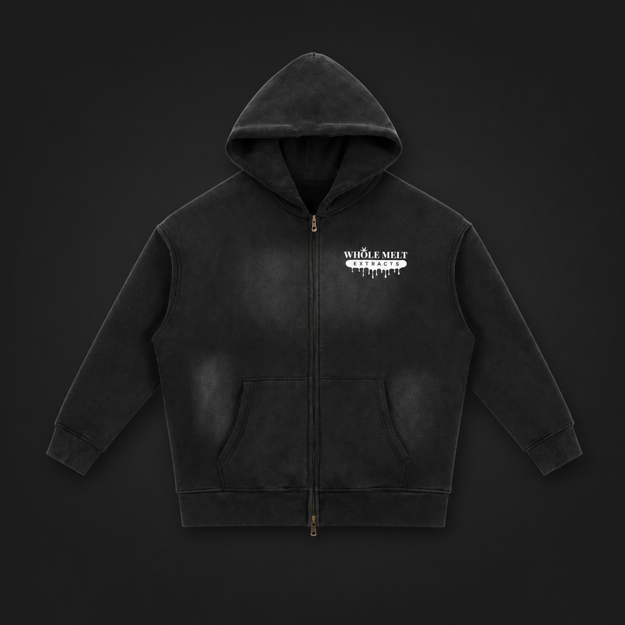 "Whole Melt Extract " Zipper Boxy Fleece Hoodie